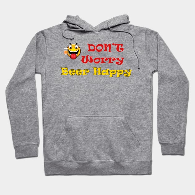 Smiley Face Beer Happy Hoodie by Ruggeri Collection